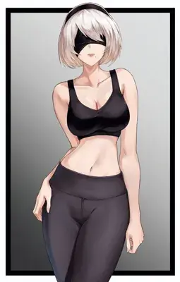 Woman in a black bra top and black pants