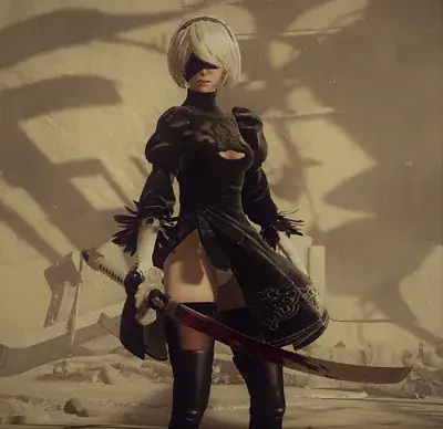 Woman in a black outfit and boots