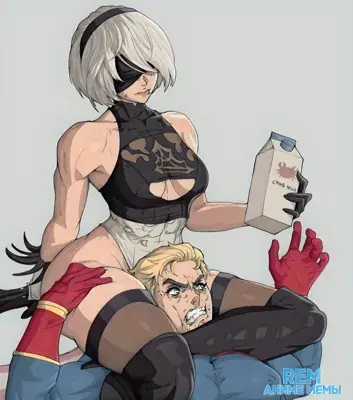 Woman in a black top and a man in a red shirt