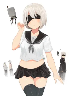 Woman in a white shirt and black shorts
