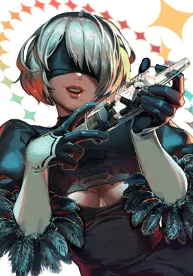 Woman with a gun in her hand