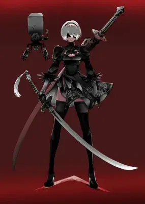 Thumbnail of Woman with a sword and a sword - Nier Automata Fan Art