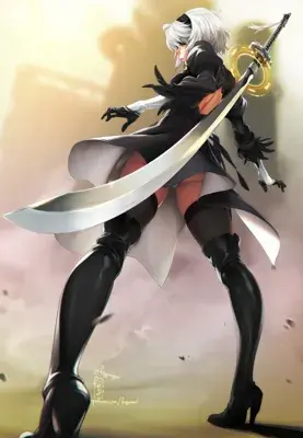 Thumbnail of Woman with a sword and a sword - Nier Automata Fan Art