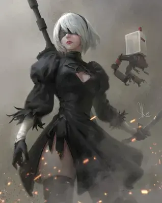 Woman with a sword and a sword