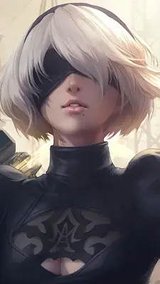 Woman with blonde hair and black leather outfit