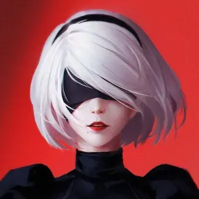 Woman with white hair and black eyes