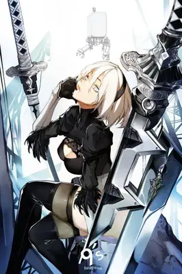 2B from Nier Automata Contemplative Warrior - digital artwork showing android warrior in signature outfit
