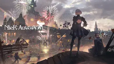 2B from Nier Automata festival celebration - digital artwork showing android warrior in signature outfit