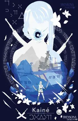 Kainé from Nier series stylized illustration - digital artwork showing warrior in signature outfit
