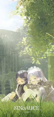 Artwork featuring marionette-style characters resting in a forest, reminiscent of the NieR Automata aesthetic and character design